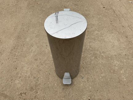 Урна с педалью 30 л, нержавейка