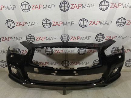 Бампер передний под фароомыватели Infiniti Q50 V37