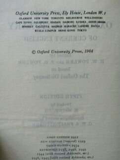 The Concise Oxford Dictionary