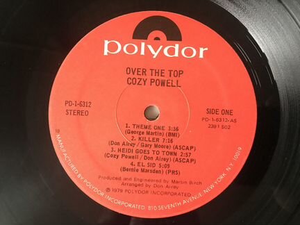 Cozy Powell Over The Top. USA. 1973. Polydor