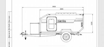 Чертеж кемпера в прицеп