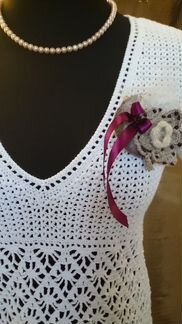 Вязаное платье ручной работы