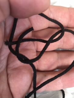 Резинка для медицинских масок чёрная РФ