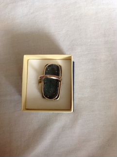 Кольцо серебряное с хризоколой