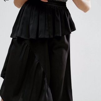 Чёрная асимметричная юбка ASOS