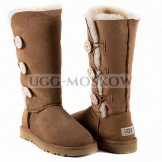 Угги UGG Bailey Button Triplet Chestnut Ар-N076