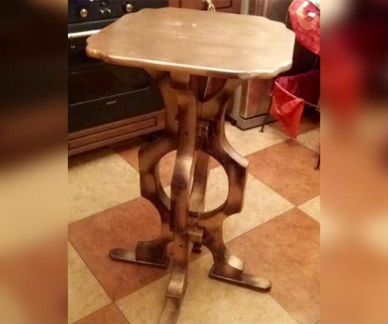 Барный стол дерево роспись массив