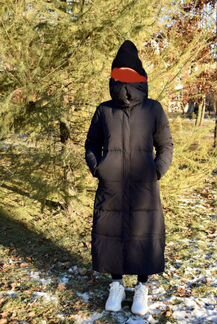 Пуховик зимний женский длинный