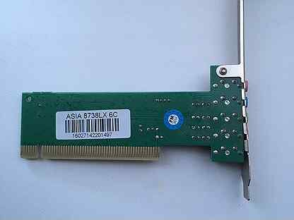 Звуковая карта pci e 8738 asia pci 8738 6c