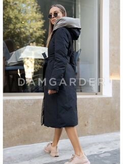 Пуховик новый женский зимний с поясом