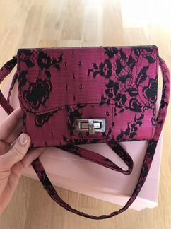Клатч розовый через плечо