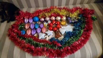Елочные украшения игрушки мешура новогодние украше