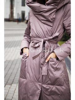 Пуховик длинный новый одеяло оверсайз с поясом