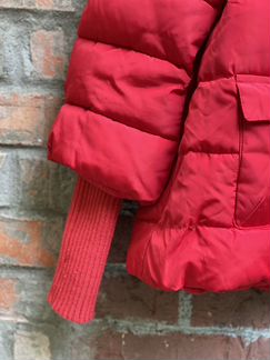 Пуховик демисезон красный куртка