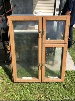 Окно деревянное, стекло пакет 100х120