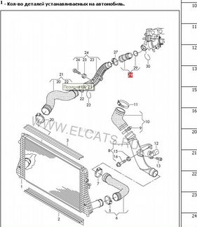 Напорный шланг патрубок Турбонагнетатель audi VW