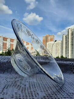 Ваза для фруктов стекло с орнаментом
