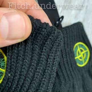 Перчатки мужские Stone Island вязанные