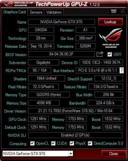 Gigabyte GeForce GTX 970 G1 Gaming 4-GD