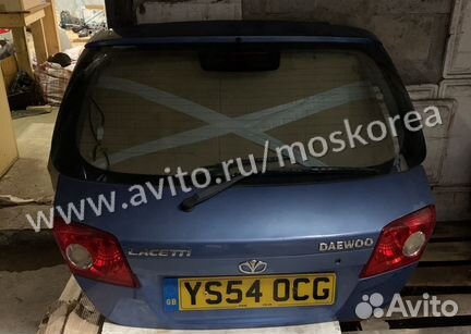 Крышка багажника хетчбэк Chevrolet Lacetti голубая