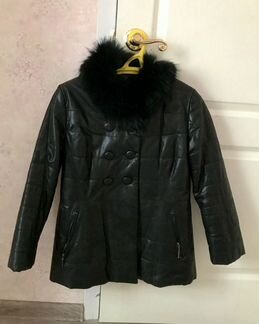 Кожаная демисезонная куртка