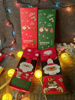 Носочки новогодние с дедом морозом