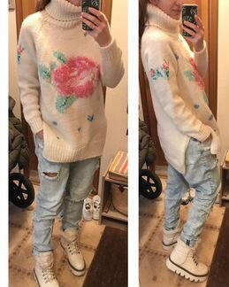 Свитер дизайнерский шерстяной